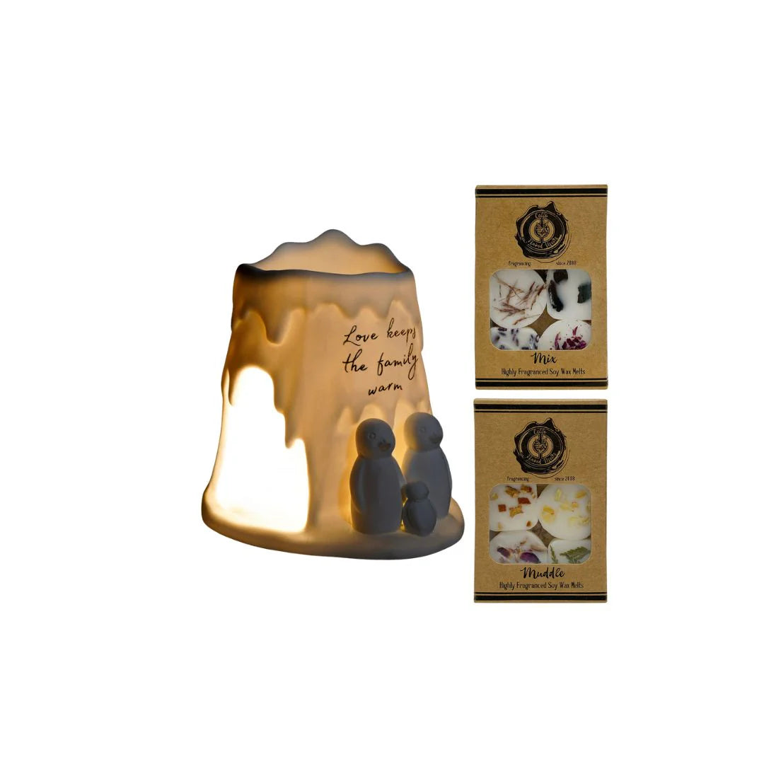 Penguin Tealight Burner with Naked Melts (Mix & Muddle)