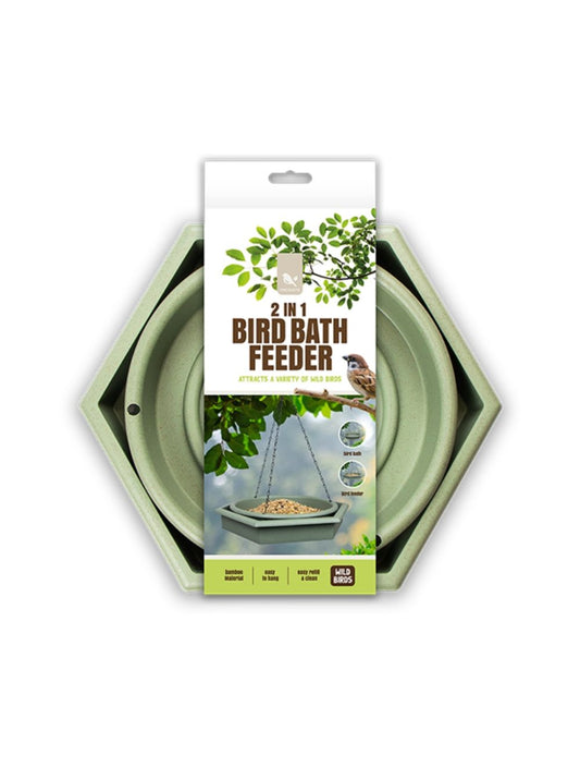 2-IN-1 Bird Bath & Feeder