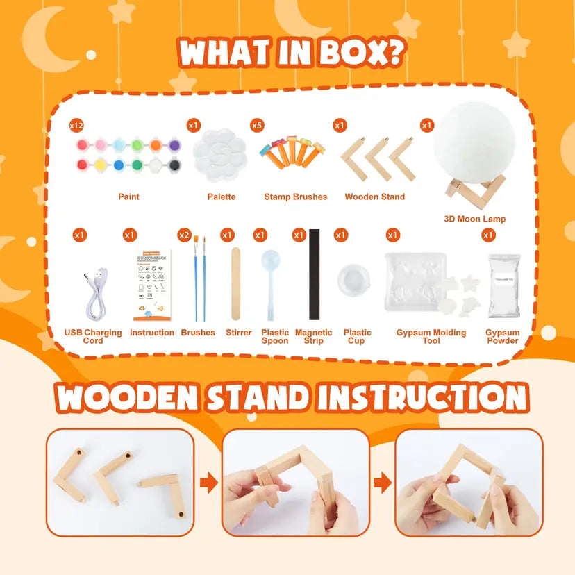 Paint Your Own Moon Lamp Kit