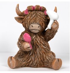 Highland Cow Hairdo Ornament