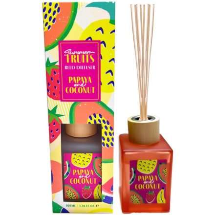 Summer Fruits Papaya & Coconut Reed Diffuser, 100ml