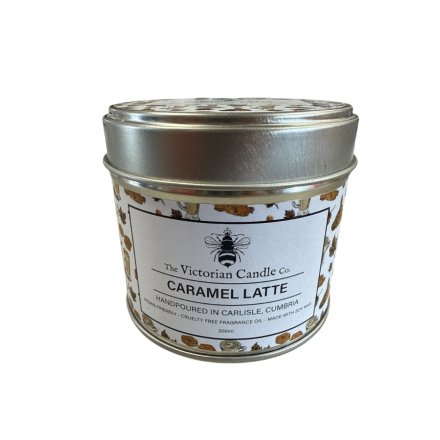 Caramel Latte 200ml Scented Tin Candle