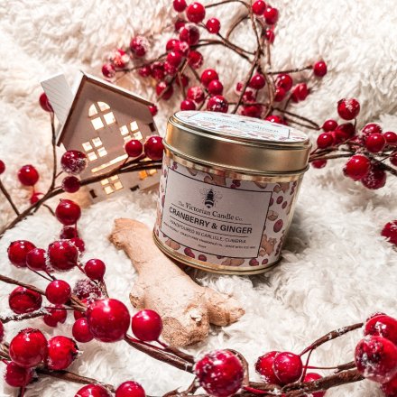 Cranberry & Ginger 200ml Scented Tin Candle
