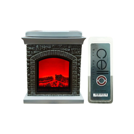 Fireplace Electric Melt Burner with Crisp Cotton Wax Medallion