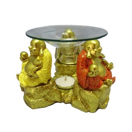 Lucky Glitter Buddha Oil Burner