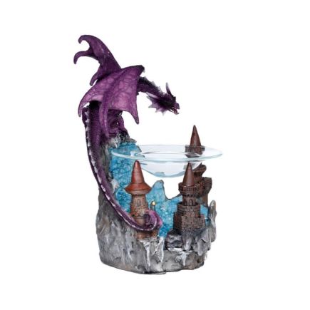 Dark Legends Crystal Ravine Castle Oil and Wax Burner with Glass Dish