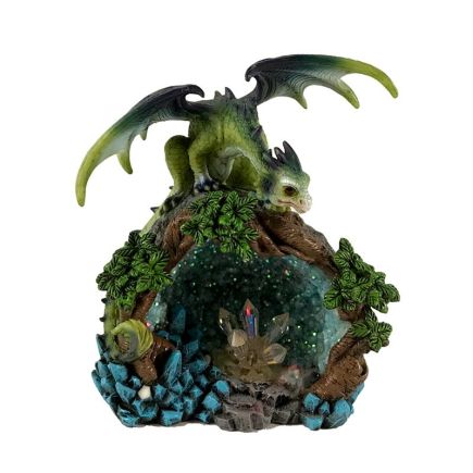 Sweet Dreams Baby Dragon LED Woodlan Crystal Den