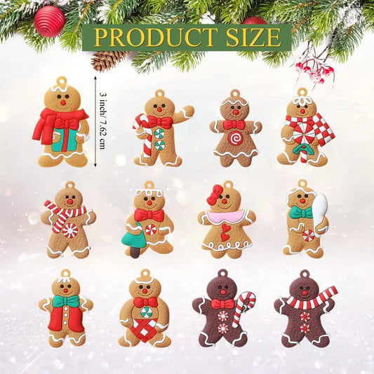 24pcs 3" Gingerbread Man Ornaments