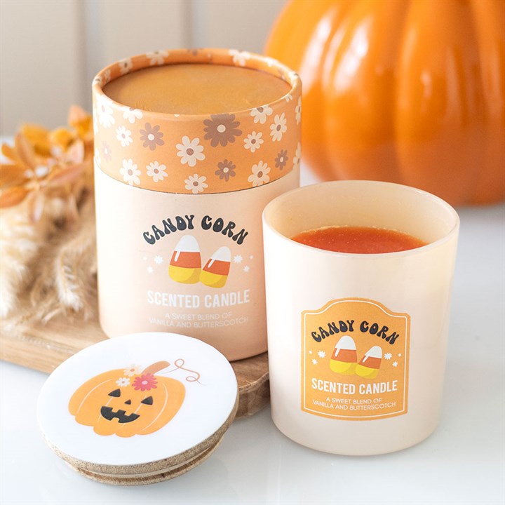 Candy Corn Vanilla and Butterscotch Candle I'm New
