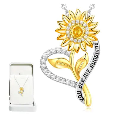 You Are My Sunshine - S925 Pure Silver 24K Immersion Gold Women's Necklace