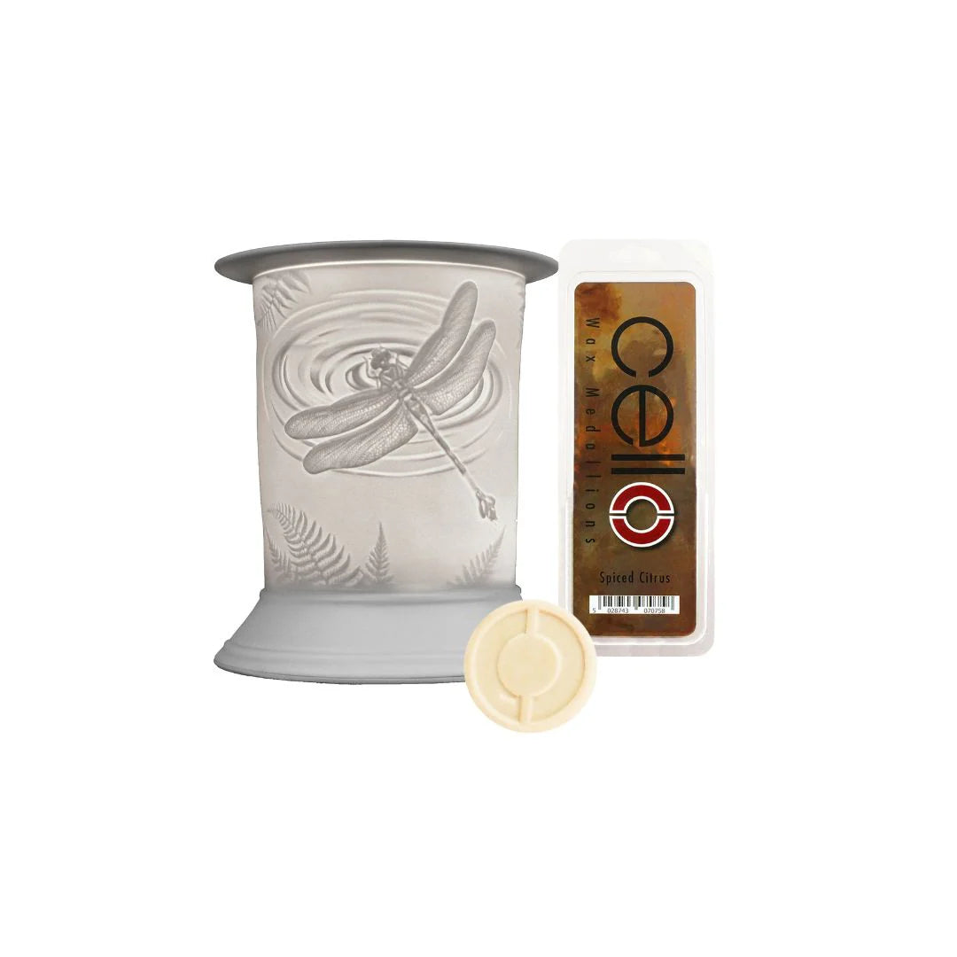 Dragonfly Electric Melt Burner with Spiced Citrus Wax Medallion
