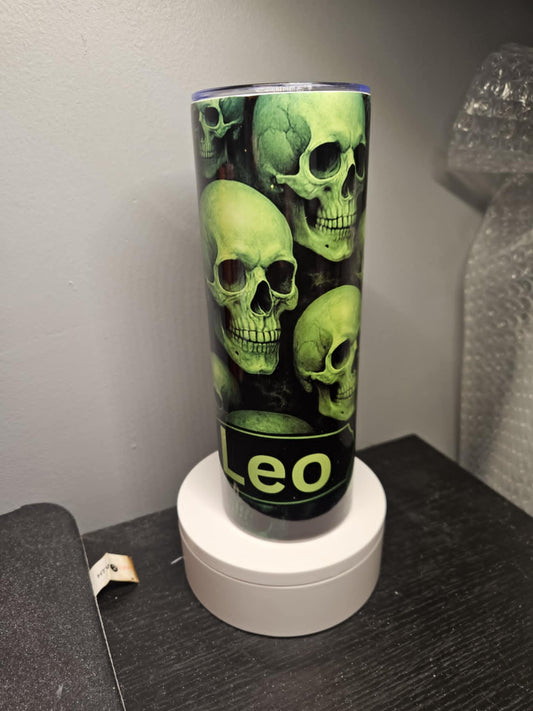 Personalised skull tumbler