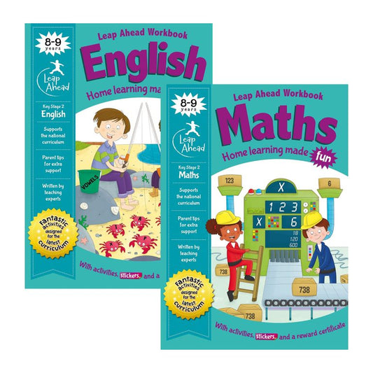 Leap Ahead English/Maths Activity Book Twin Pack 8-9 Years